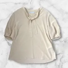 【美品】CELFORD シルク100％ ブラウス　リボンタイ付き／36のサムネイル