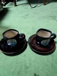 九谷焼　カップ&ソーサー3客