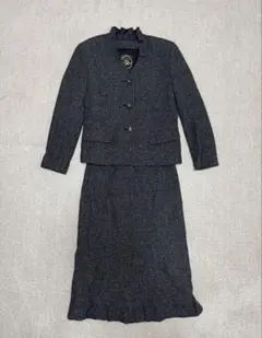 上品ツイード調 セットアップスーツ（ジャケット＋スカート）フォーマル