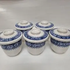 昭和レトロ　東洋陶器　ばら　蒸し茶碗 5個セット