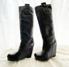 RickOwens 希少サイズ39 1/2 ウェッジロングブーツのサムネイル