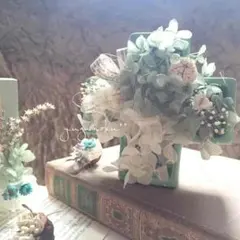 out ラブ&ピース様 ブルーグリーン クロス アレンジ❁