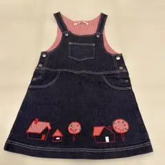 familiar デニムジャンバースカート 100cm