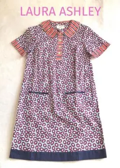LAURA ASHLEY ローラアシュレイ　ワンピース　レトロ柄　70s風のサムネイル