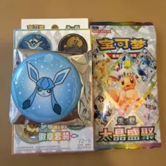 ポケモンカード中国限定 グレイシア 缶バッジ + テラスタルフェスex 元