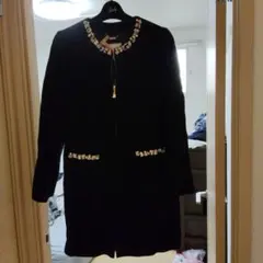 Ｒａｄｙ ビジュー装飾 ブラックロングコート