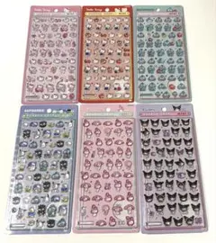 サンリオ　ミニボンボンドロップシール　6種