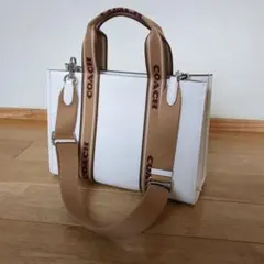 COACH ホワイト スミストートバッグ