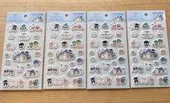 しろたん はぴだんぶい ぷくっとシール 4枚セット