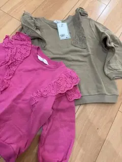 H&M フリル付きトレーナー 6-8Y
