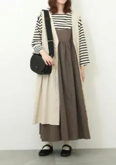 【新品タグ付き】サマンサモスモス セットジレワンピース キナリ