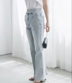 再値下げ⭐︎DUUBLE STANDARD CLOTHINGスリットヘムバギー38 - メルカリ