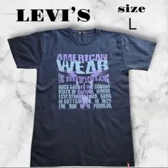 LEVI’S リーバイス Tシャツ Lサイズ プリントT ブラック 古着