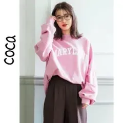 coca ピグメントロゴプリントスウェット