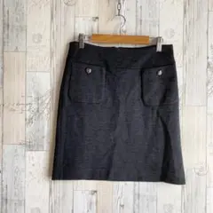 美品　アイシービー　icb 膝丈（ミニ）スカート　ウール100%