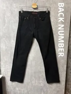 BACK NUMBER ブラックデニム タイトストレート W29 黒