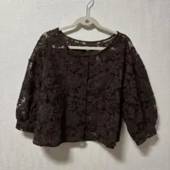 INGNI ブラウンレーストップス