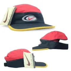 90s アメリカ製 NIKE 銀タグ 2WAY キャップ ブラック/レッド