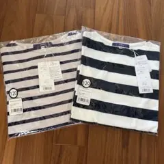 OMNES オムネス 長袖Tシャツ カットソー ボーダー【120】2枚組