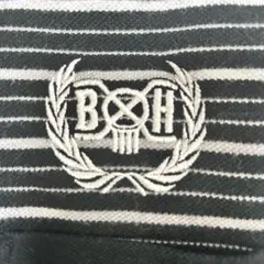 バウンティハンター ボーダーポロシャツ BOHロゴ刺繍 ブラック×ホワイトのサムネイル