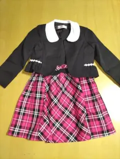 フォーマルドレス ジャケットセット 黒ピンク・レディース・115