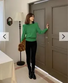 パフスリーブ ニット