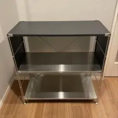 【引取り限定】無印良品 ステンレスユニットシェルフ 帆立 175.5 2本 ステンレスユニットシェルフ ステンレス追加用帆立 小 | 無印良品