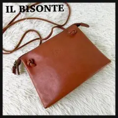 人気✨イルビゾンテ ショルダーバッグ サコッシュ ロゴ刻印 イタリア製 斜め掛けのサムネイル