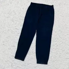 【ユニクロ】❣️デニムジョガーパンツ❣️ストレッチ素材入り しぼり 綿 紺 XS