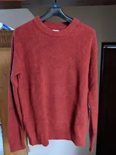 Gap 厚手 ニット 〔メンズ レッド M〕