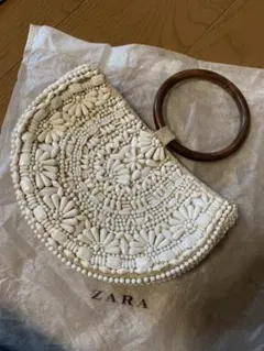 ZARA ビーズ　バッグ