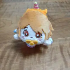 オレンジ色のユニコーン風マスコット ぬいぐるみ