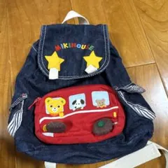 MIKIHOUSE デニムリュック 車ポケット付き