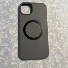 iPhone15Plus用マグセーフ対応シリコンケース グレー