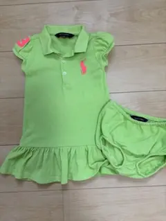 RALPH LAUREN ライムグリーン ワンピース 18M 90㎝ 女の子