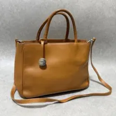 【FURLA】2WAYハンドバッグ　ショルダー　キャメル