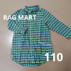 RAG MART チェック柄 長袖ワンピース