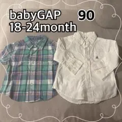 babyGAPベビーギャップ フォーマル シャツ チェックシャツ 90 セット