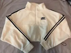 WEGO ホワイトクロップドスウェット