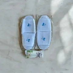 新品⭐︎未使用品ミッキーマウス セレブレーションスリッパ 2足＆ブラシ
