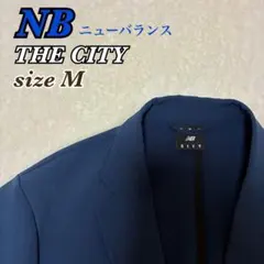 ニューバランス CITY テーラードジャケット M 紺 ストレッチ