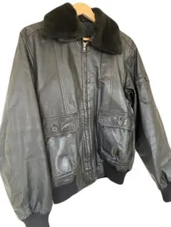 90s vintage 短丈 Leather jacket y2k A-2型