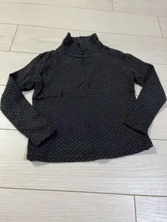 UNIQLO ハイネック　長袖Tシャツ　サイズ120 ドット柄