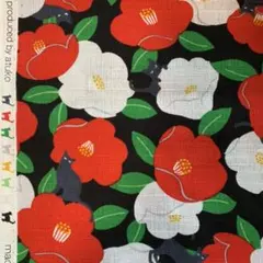 椿　花柄　生地　和柄　和風