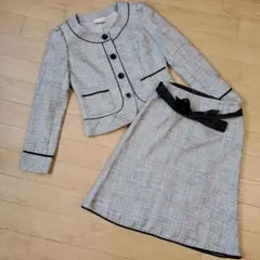 エマジェイムス　ノーカラー　EMMA JAMES スカートスーツ　9号　7号