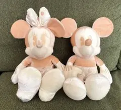 ミッキー・ミニー ぬいぐるみセット ホワイト 1999年 SEGA レア 美品
