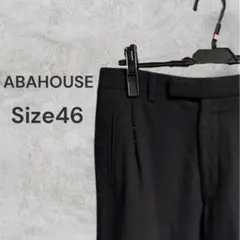 ABAHOUSE グレンチェックプリーツテーパード