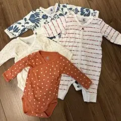 PETIT BATEAU ベビー肌着・ロンパースセット