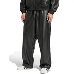 adidas originals アディダス フェイクレザー トラックパンツ