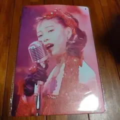 中森明菜 歌唱シーンメタルプレート 看板